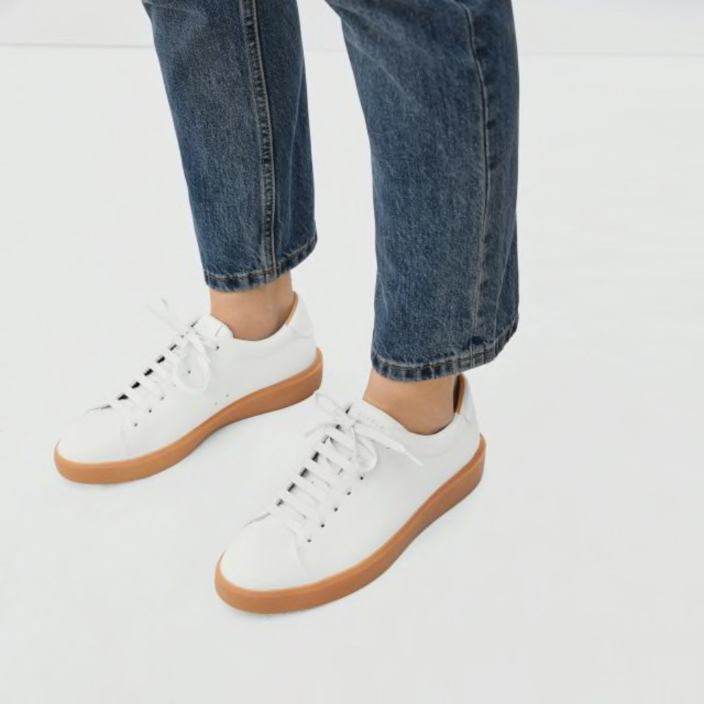 Everlane ReLeather Gum Bottom Tennis Shoe